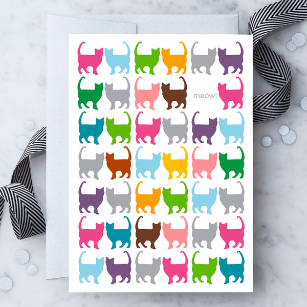 Design With Heart Everyday Card: "Meow" Graphic Cats