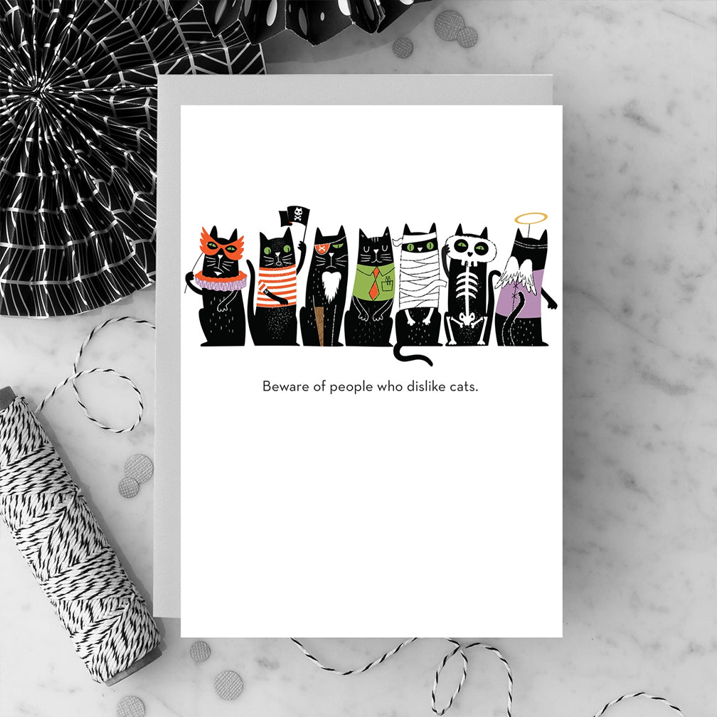 Design With Heart Halloween Card: Beware of People