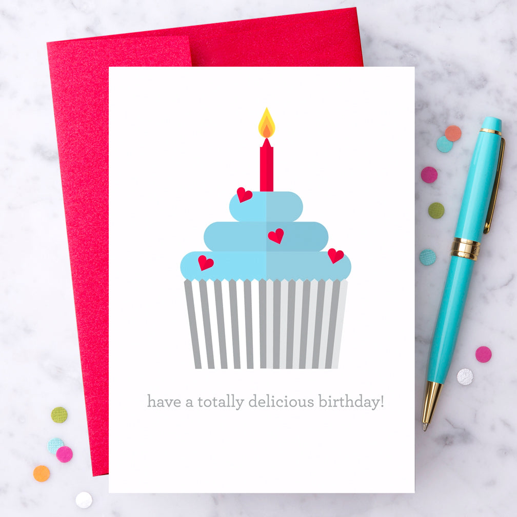 Design With Heart Birthday Card: Delicious Birthday
