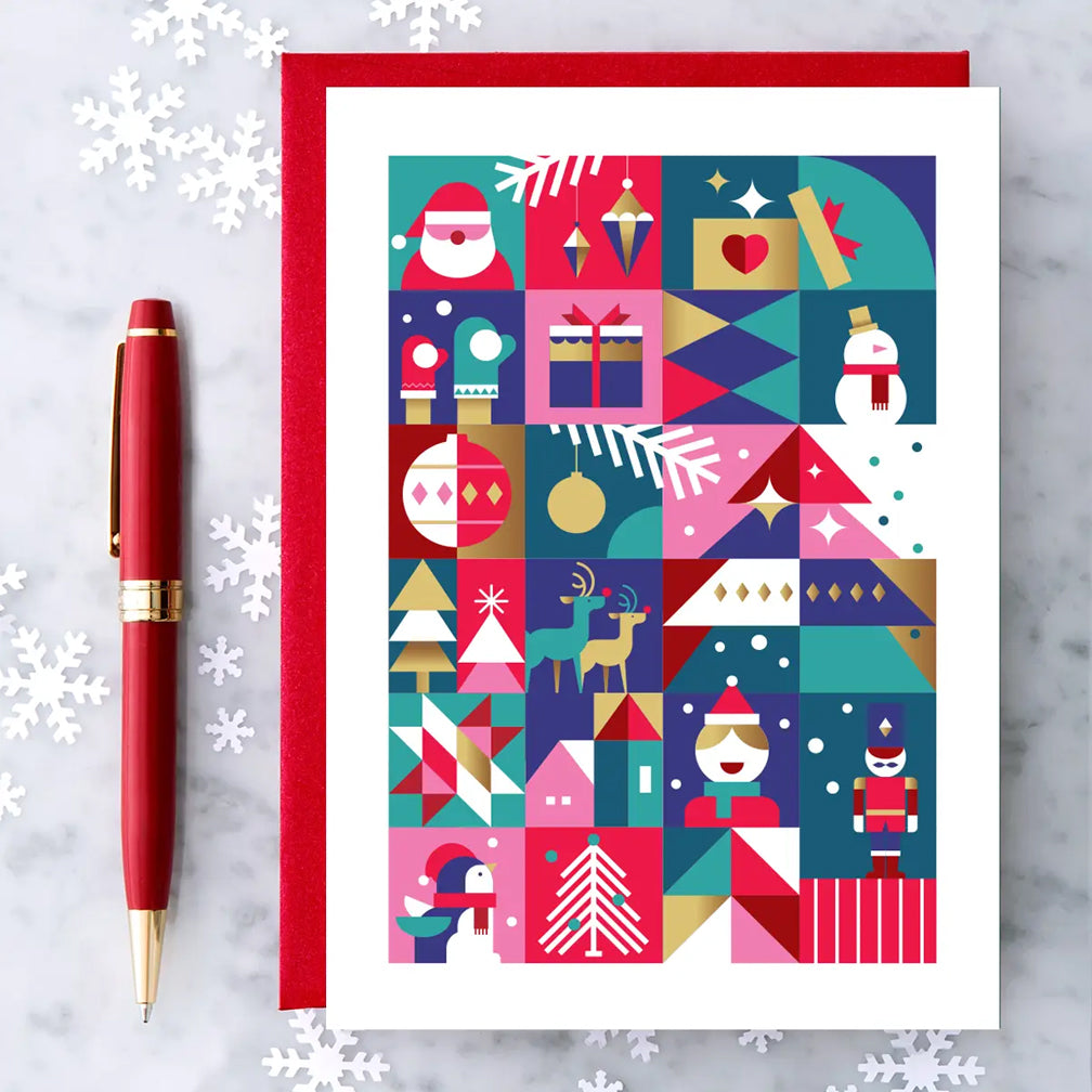 Design With Heart Holiday Card: Christmas Celebration