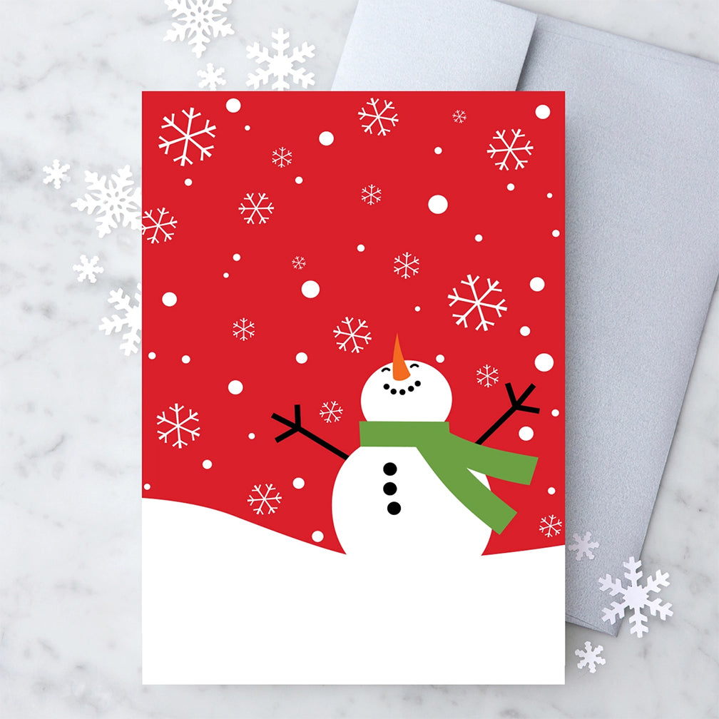 Design With Heart Holiday Card: Joyful Snowfall