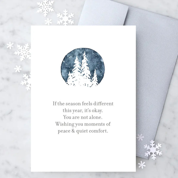 Design With Heart Holiday Card: Wishing You Moments of Peace & Quiet Comfort