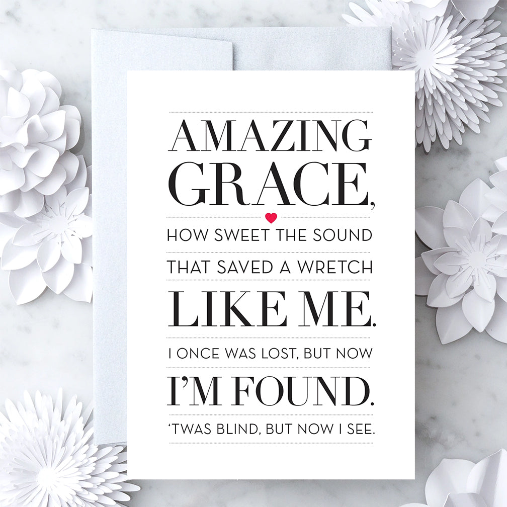 Design With Heart Inspirational Card: Amazing Grace