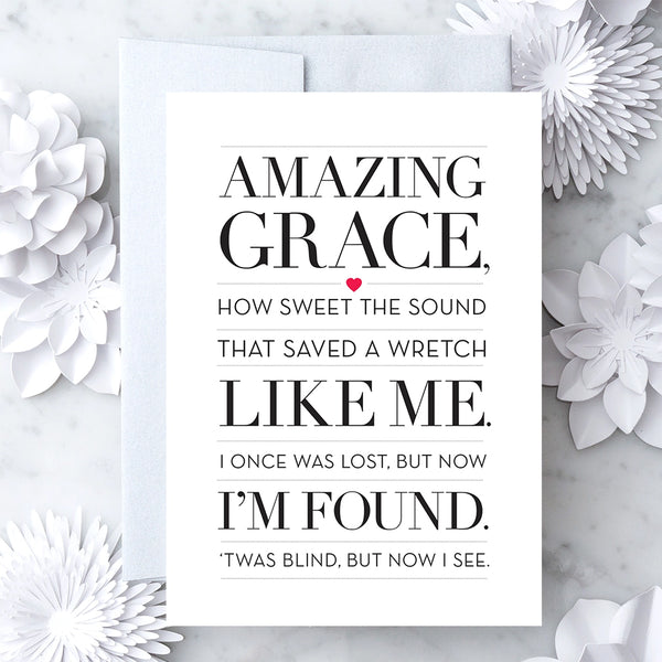 Design With Heart Inspirational Card: Amazing Grace