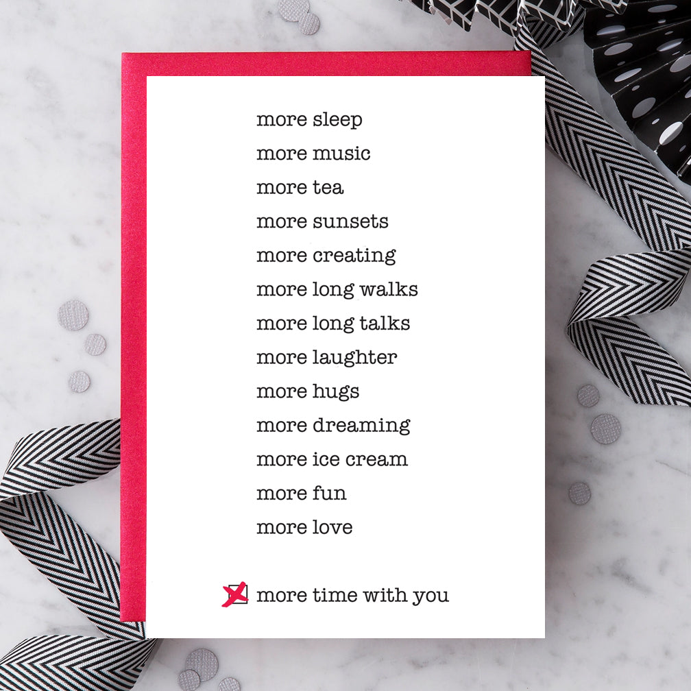 Design With Heart Love Card: More Time With You