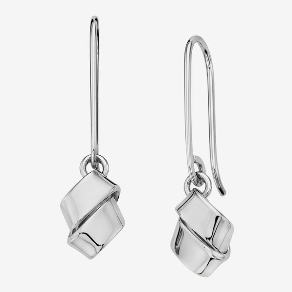 Ed Levin Designs: Earrings: Love Knot Dangle, Silver