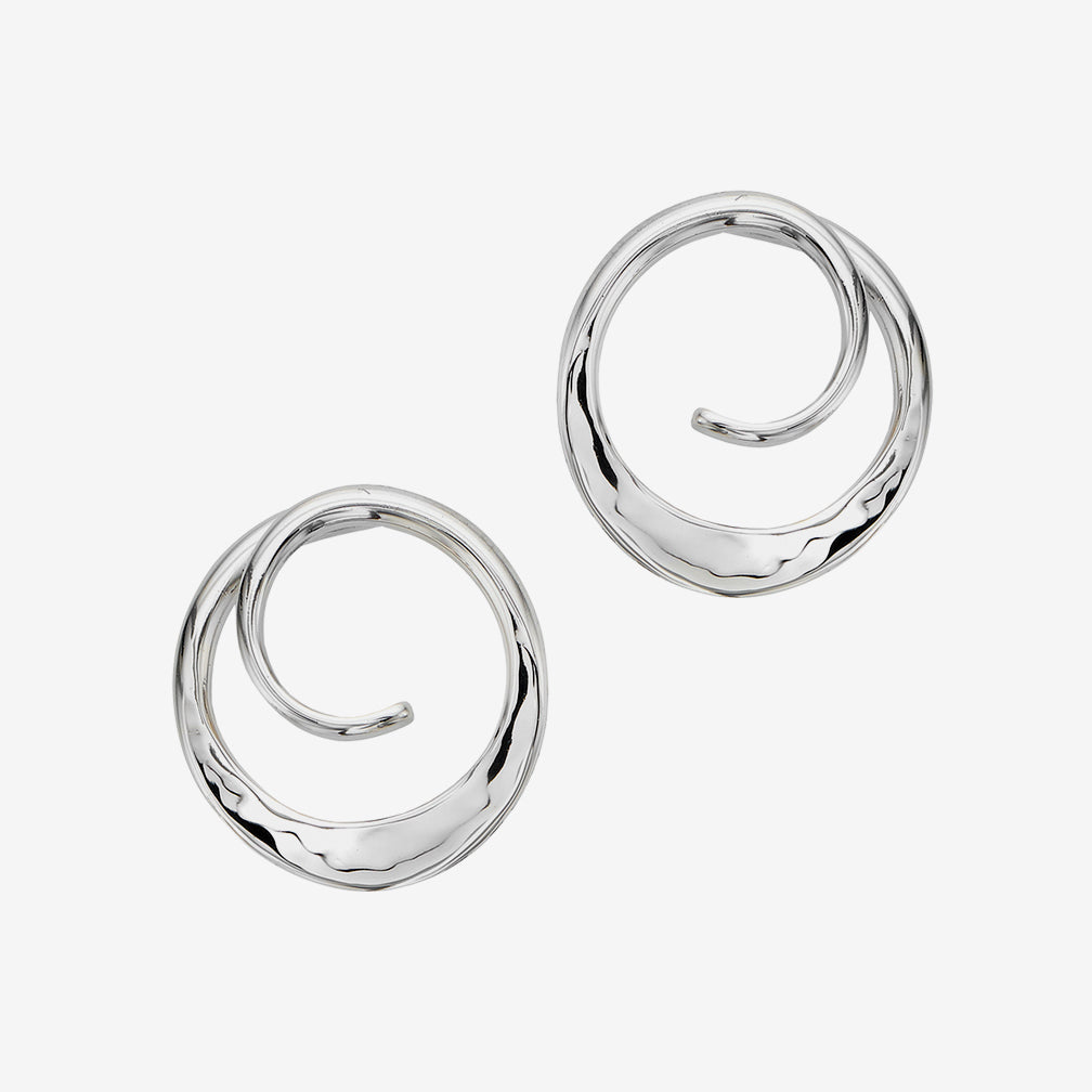 Ed Levin Designs: Post Earrings: Posy, Silver