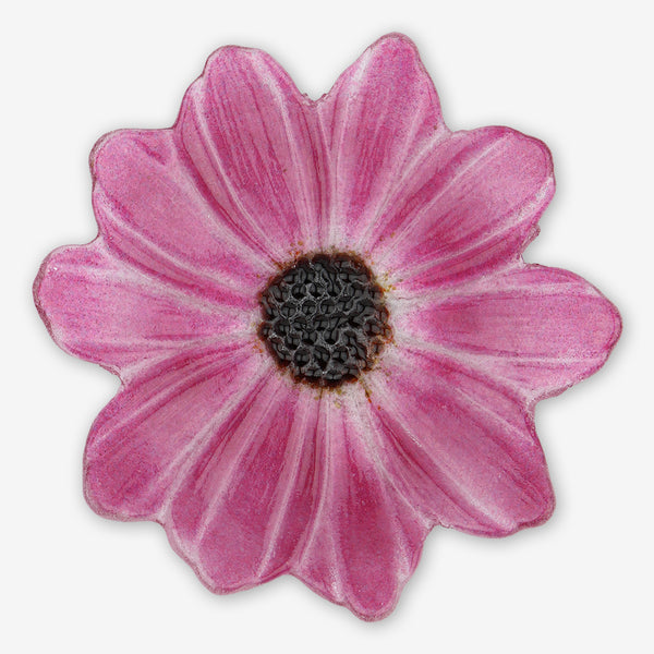 Free Spirit Glass Art Dish: 6 Daisy, Pink