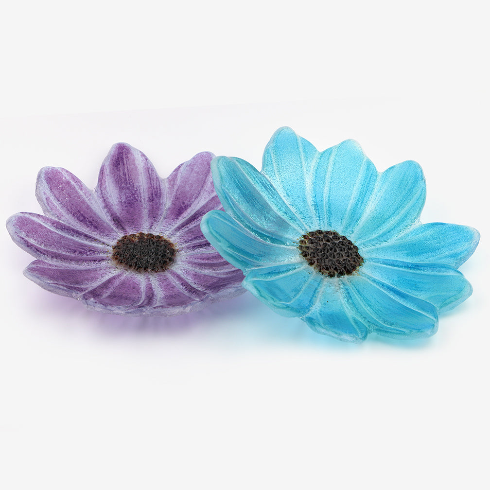 Free Spirit Glass Art Dish: 6 Daisy, Yellow