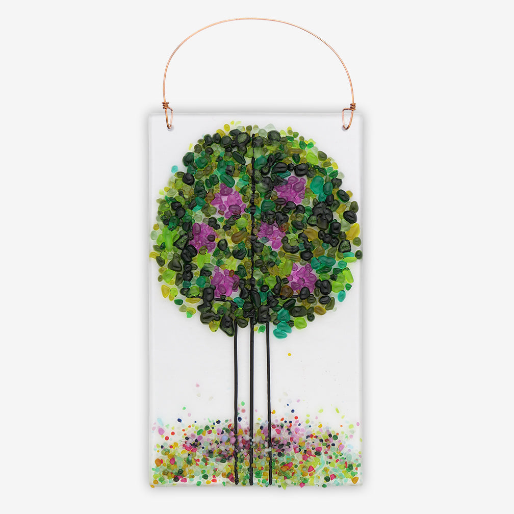 Free Spirit Glass Art Seasons: 4x7 Spring Vertical Hanging