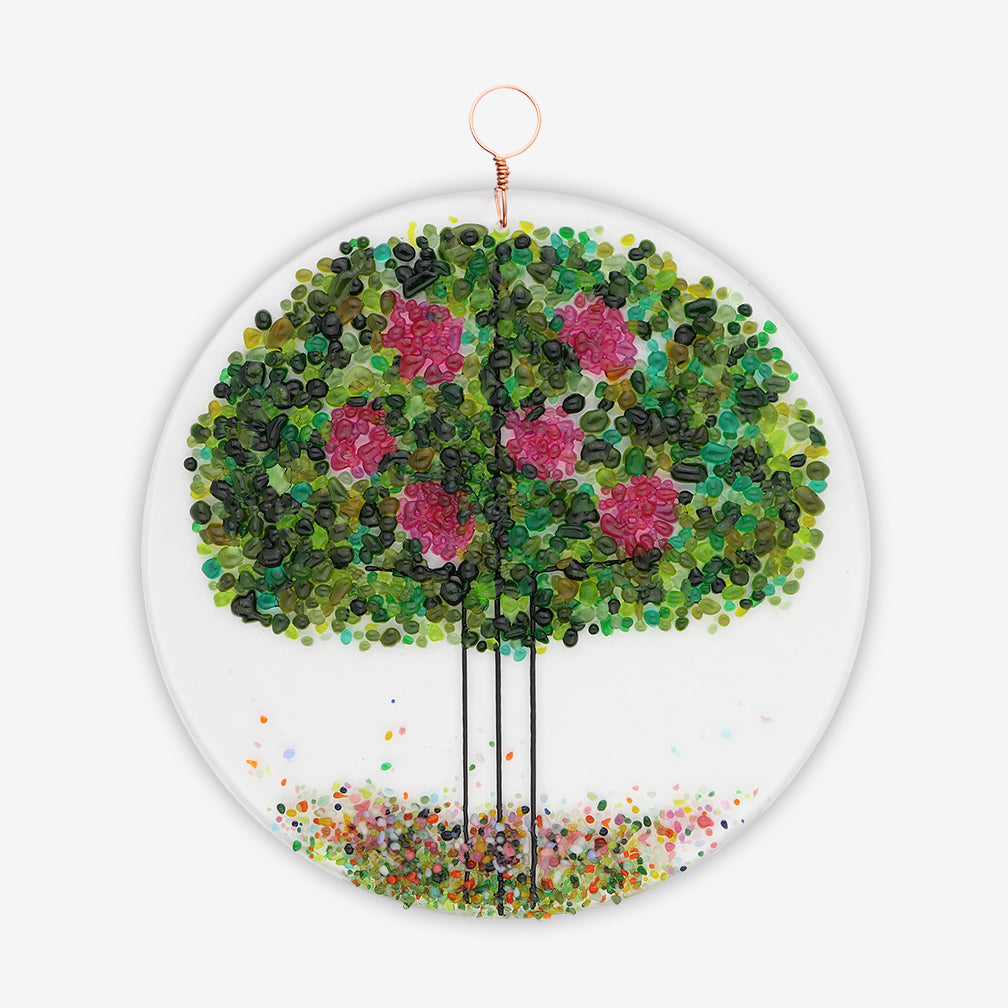 Free Spirit Glass Art Seasons: 7.5 Spring Round Hanging