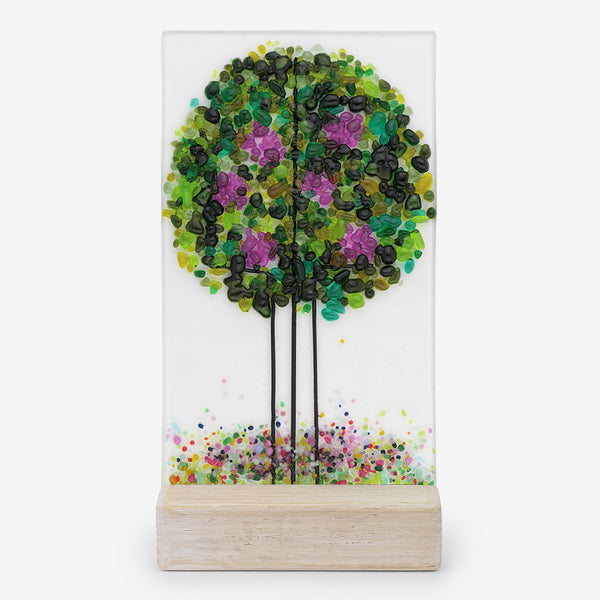 Free Spirit Glass Art Seasons: 4x7 Spring Vertical in Stand