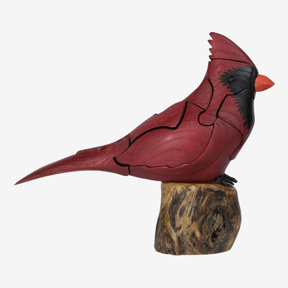 Genesis Chapman Bird Puzzles: Cardinal with Carnation