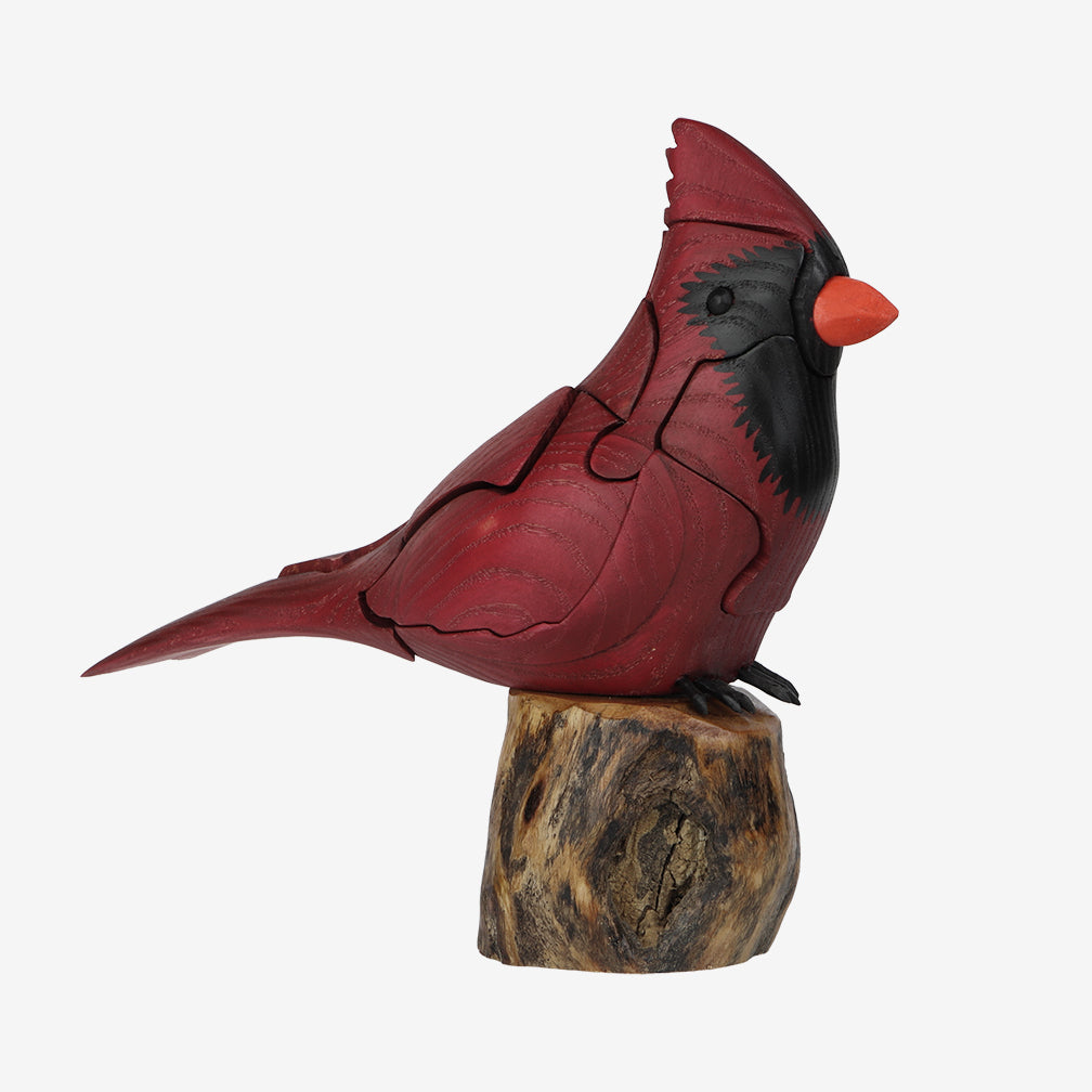 Genesis Chapman Bird Puzzles: Cardinal with Carnation