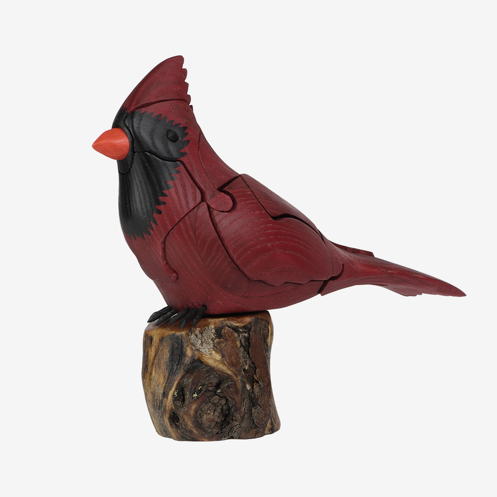 Genesis Chapman Bird Puzzles: Cardinal with Carnation