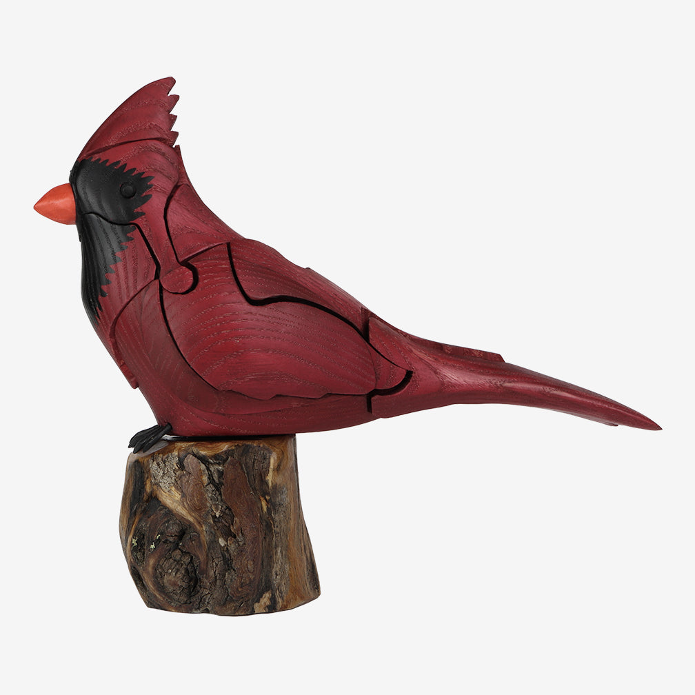 Genesis Chapman Bird Puzzles: Cardinal with Carnation