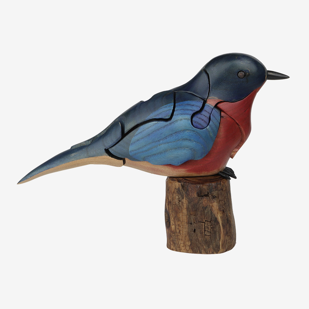 Genesis Chapman Bird Puzzles: Male Bluebird with Nest