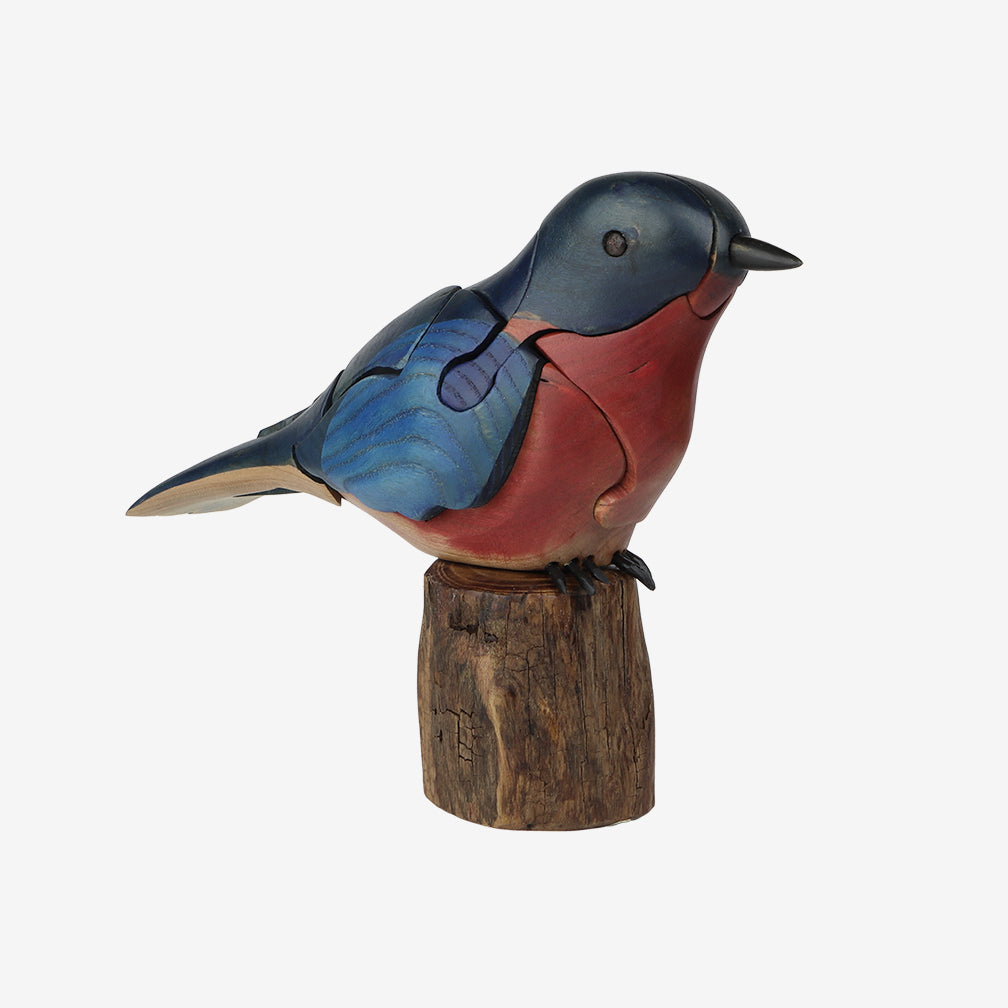 Genesis Chapman Bird Puzzles: Male Bluebird with Nest
