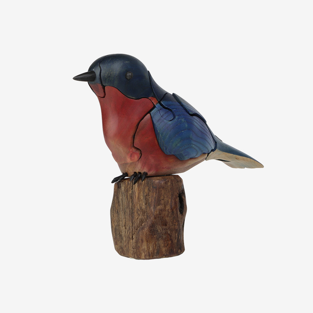 Genesis Chapman Bird Puzzles: Male Bluebird with Nest