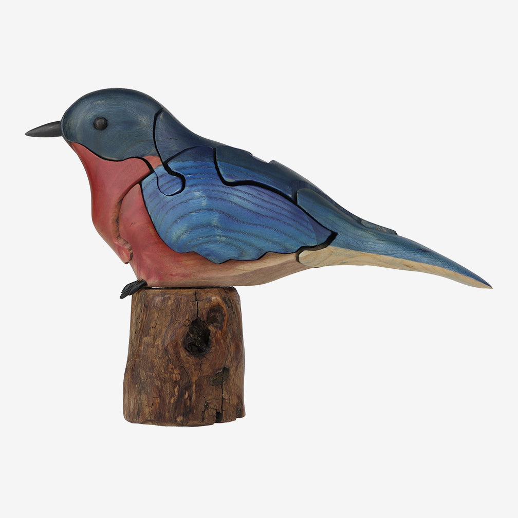 Genesis Chapman Bird Puzzles: Male Bluebird with Nest