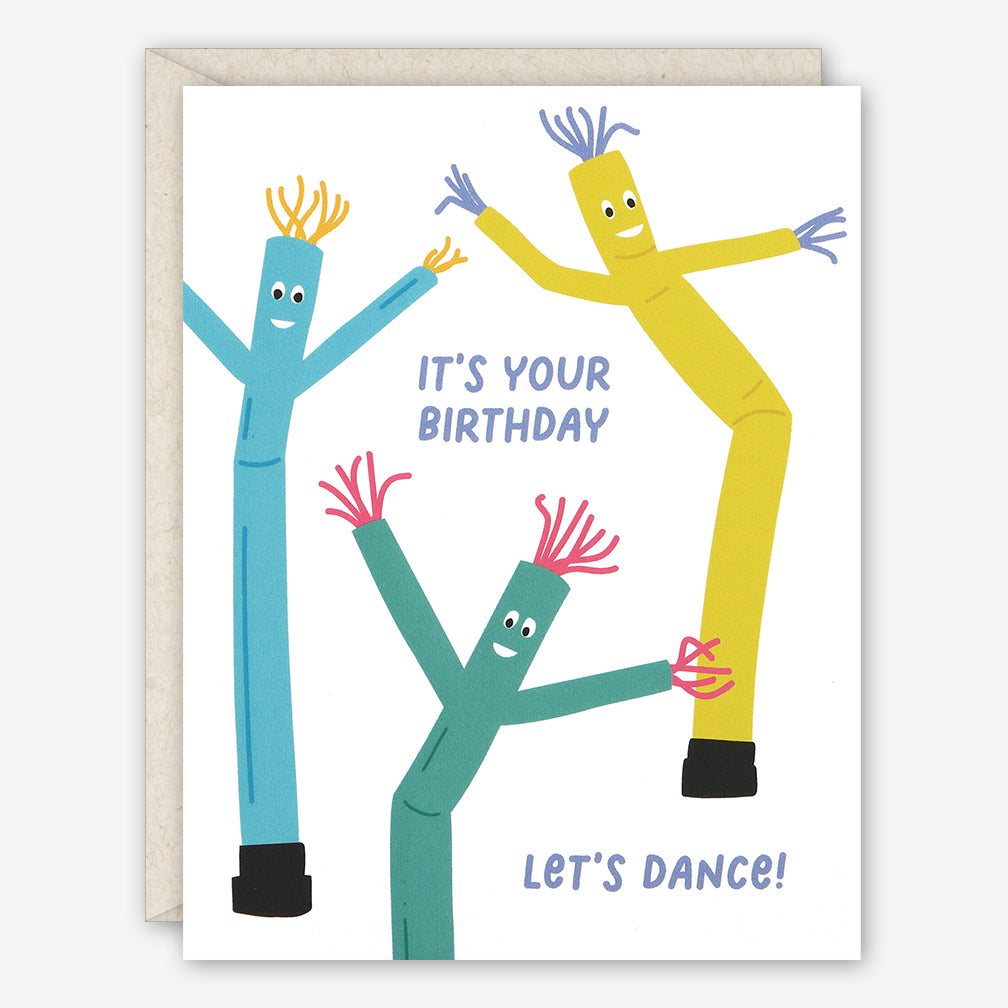 Graphic Anthology Birthday Card: Let's Dance/Inflatable Air Dancer