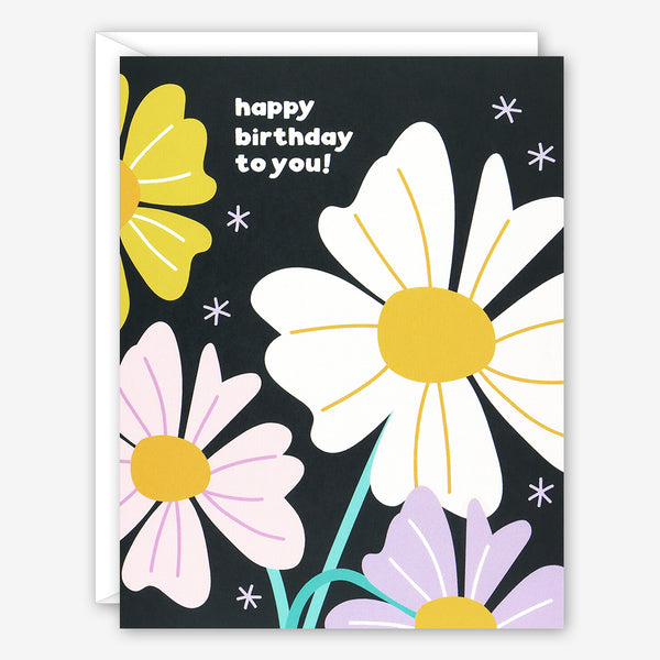 Graphic Anthology Birthday Card: Nighttime Blooms