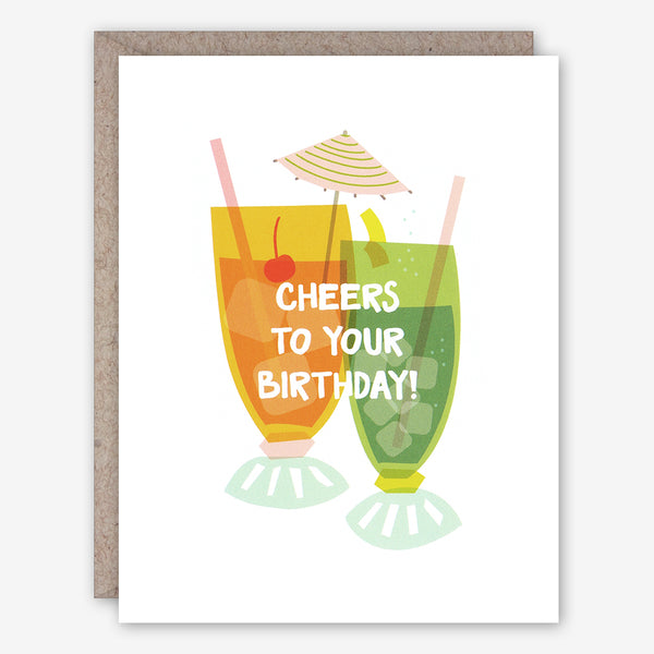 Graphic Anthology Birthday Card: Birthday Cheers/Summer Cocktail