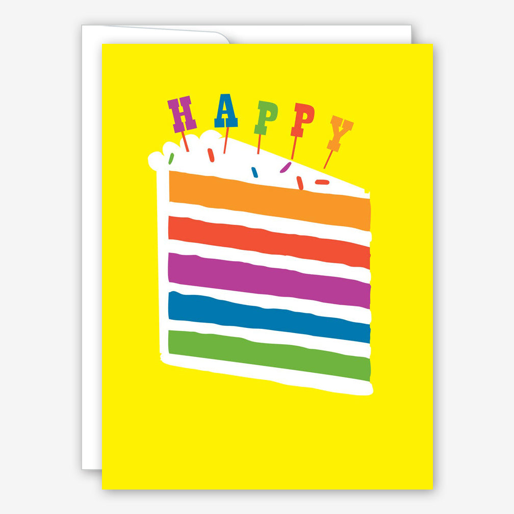Great Arrow Birthday Card: Rainbow Slice of Cake