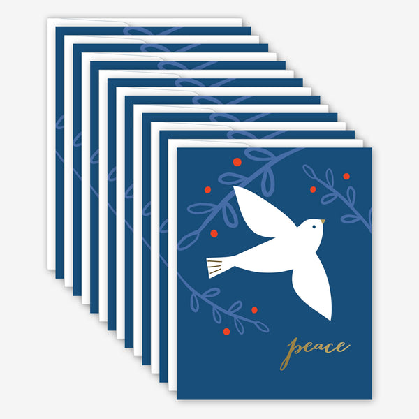 Great Arrow Christmas Box of Cards: Peace Dove with Metallic Detail