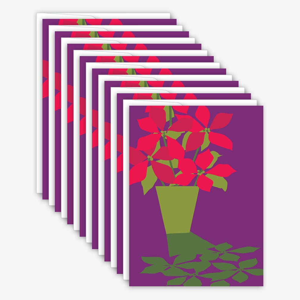 Great Arrow Christmas Box of Cards: Poinsettia