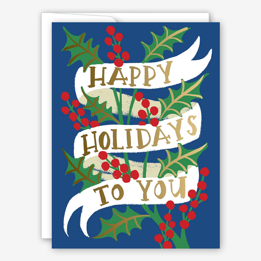 Great Arrow Christmas Card: Happy Holidays Banner