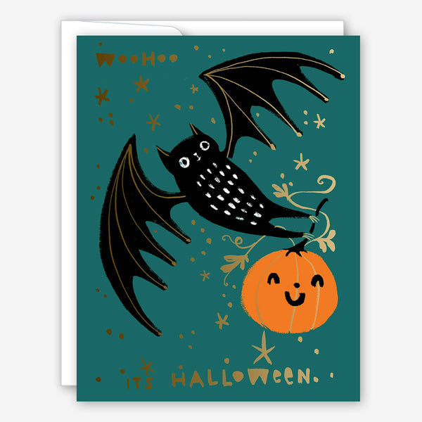 Great Arrow Halloween Card: Bat and Pumpkin