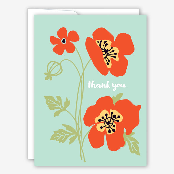 Great Arrow Thank You Card: Poppies