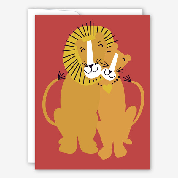 Great Arrow Love Card: Happy Lions