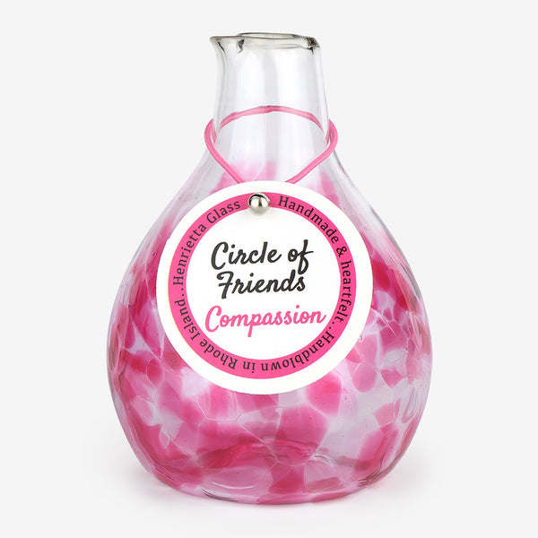 Henrietta Glass: Circle of Friends Vase: Compassion/Pink