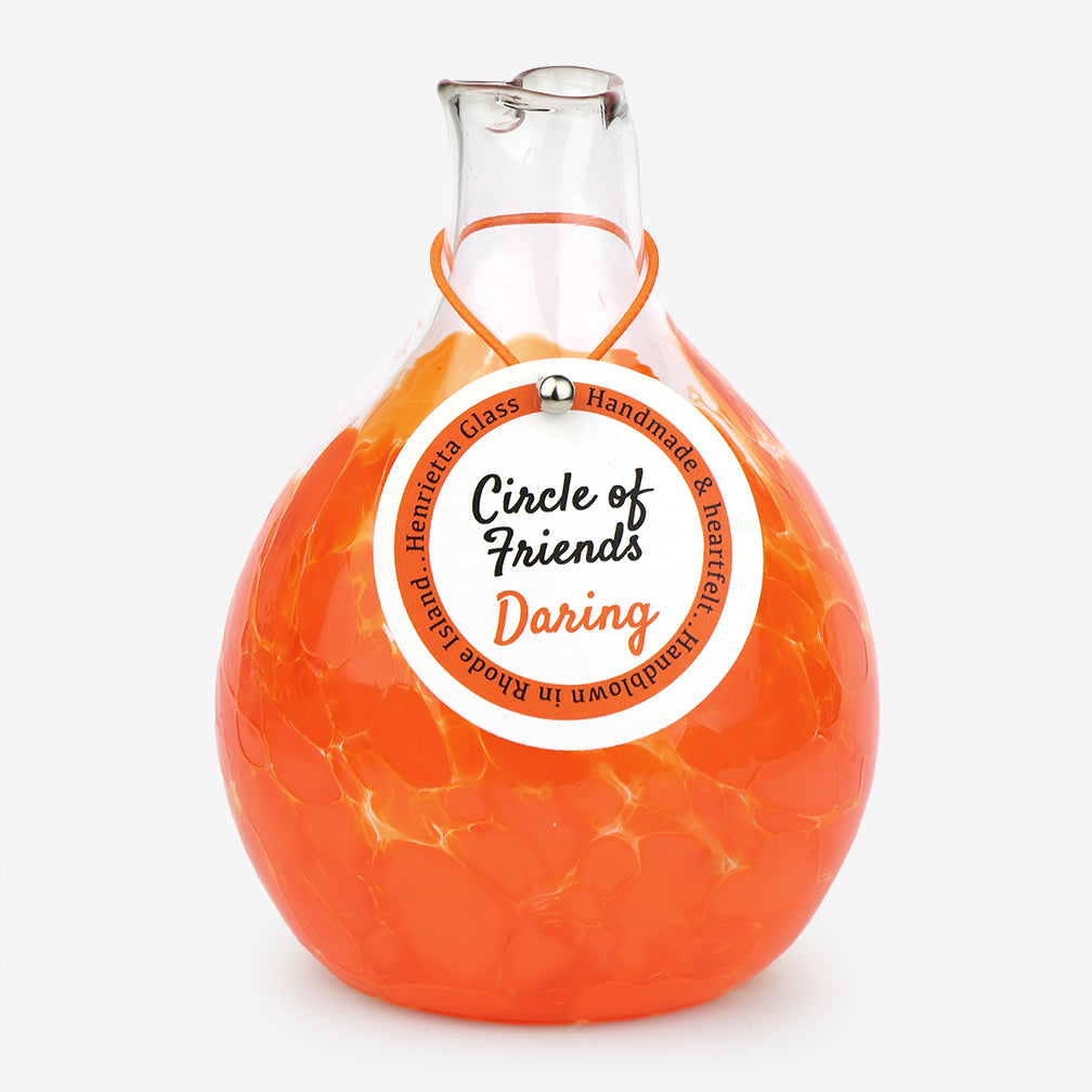 Henrietta Glass: Circle of Friends Vase: Daring/Orange