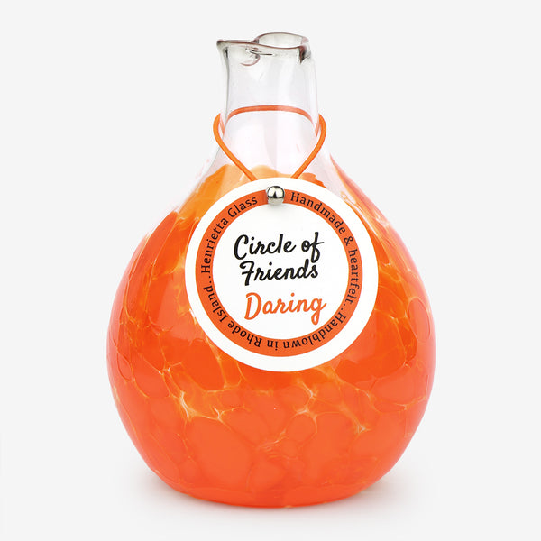 Henrietta Glass: Circle of Friends Vase: Daring/Orange
