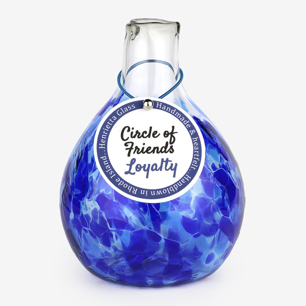Henrietta Glass: Circle of Friends Vase: Loyalty/Cobalt