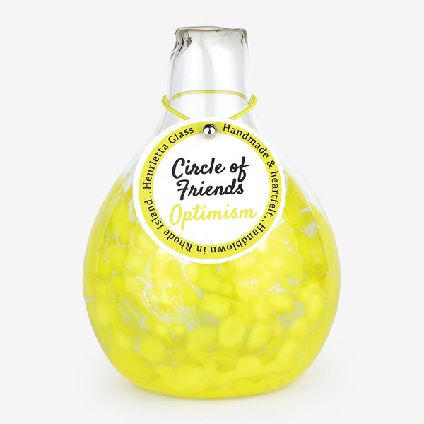 Henrietta Glass: Circle of Friends Vase: Optimism/Yellow