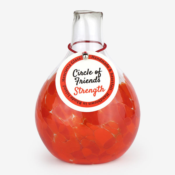 Henrietta Glass: Circle of Friends Vase: Strength/Red