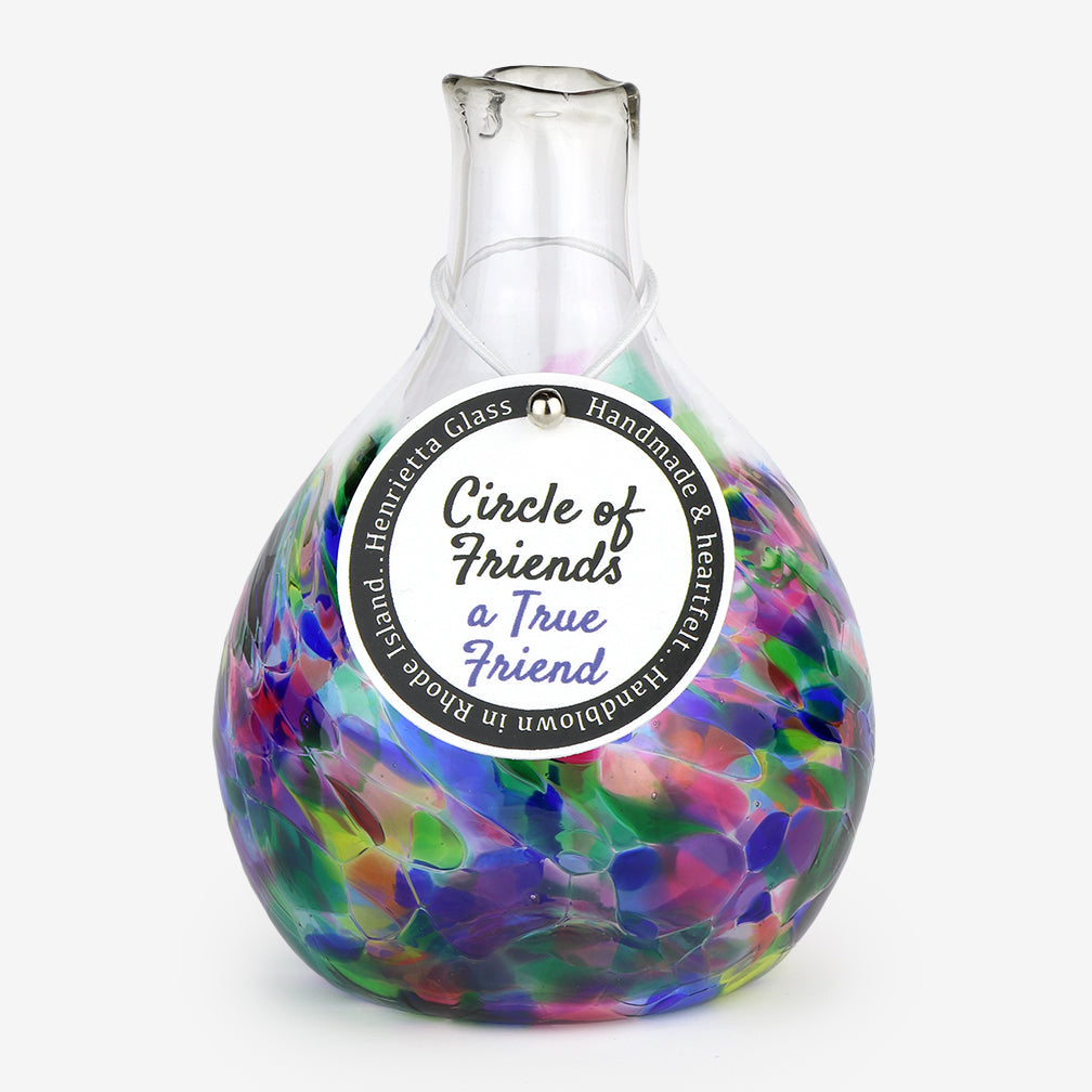 Henrietta Glass: Circle of Friends Vase: True Friend/Rainbow