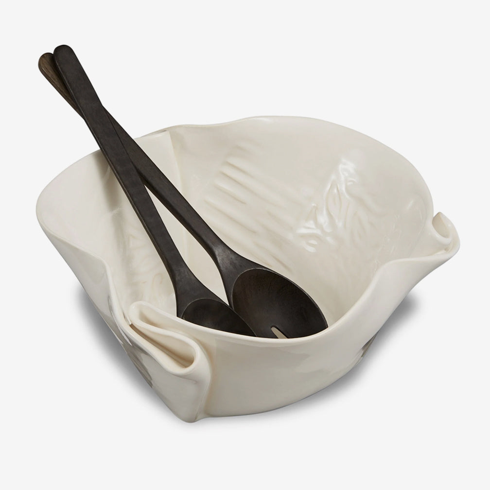 Hilborn Pottery Design: Serving Bowl for Funky Food: White