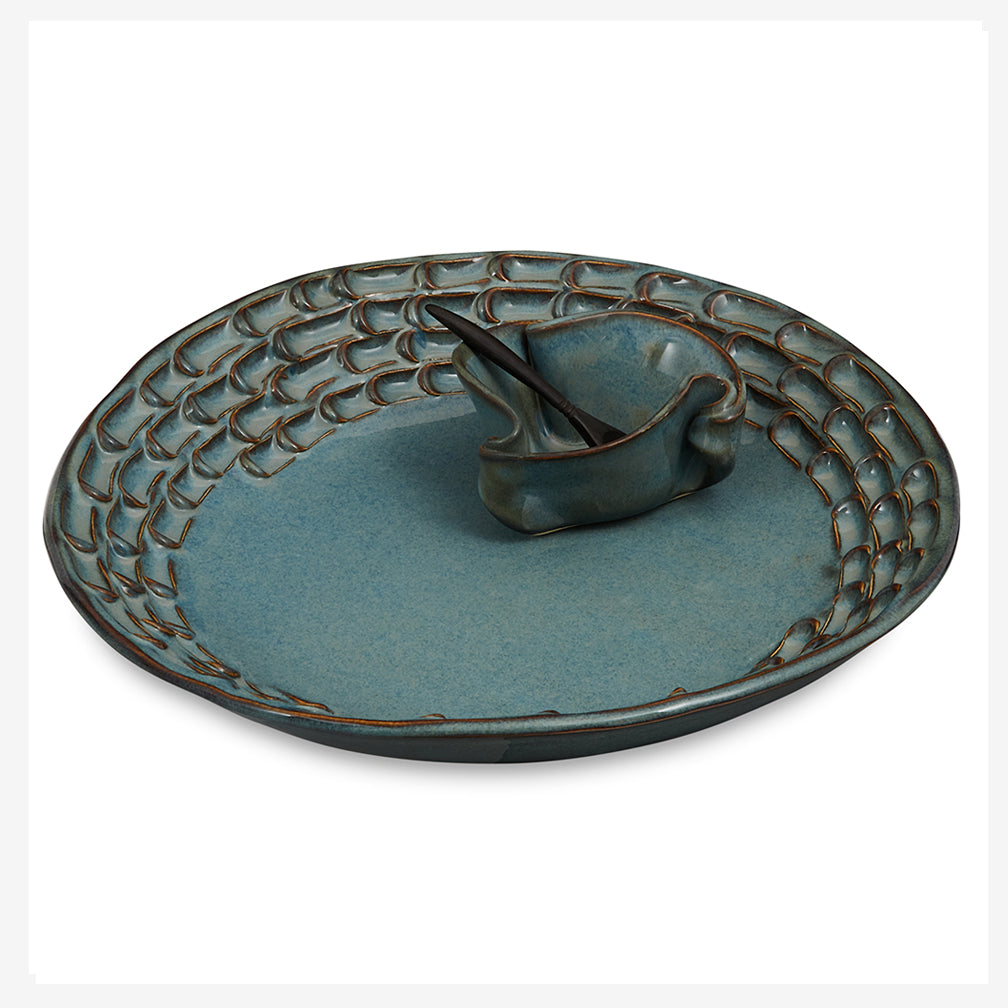 Hilborn Pottery Design: Textured Tray Set: Medley