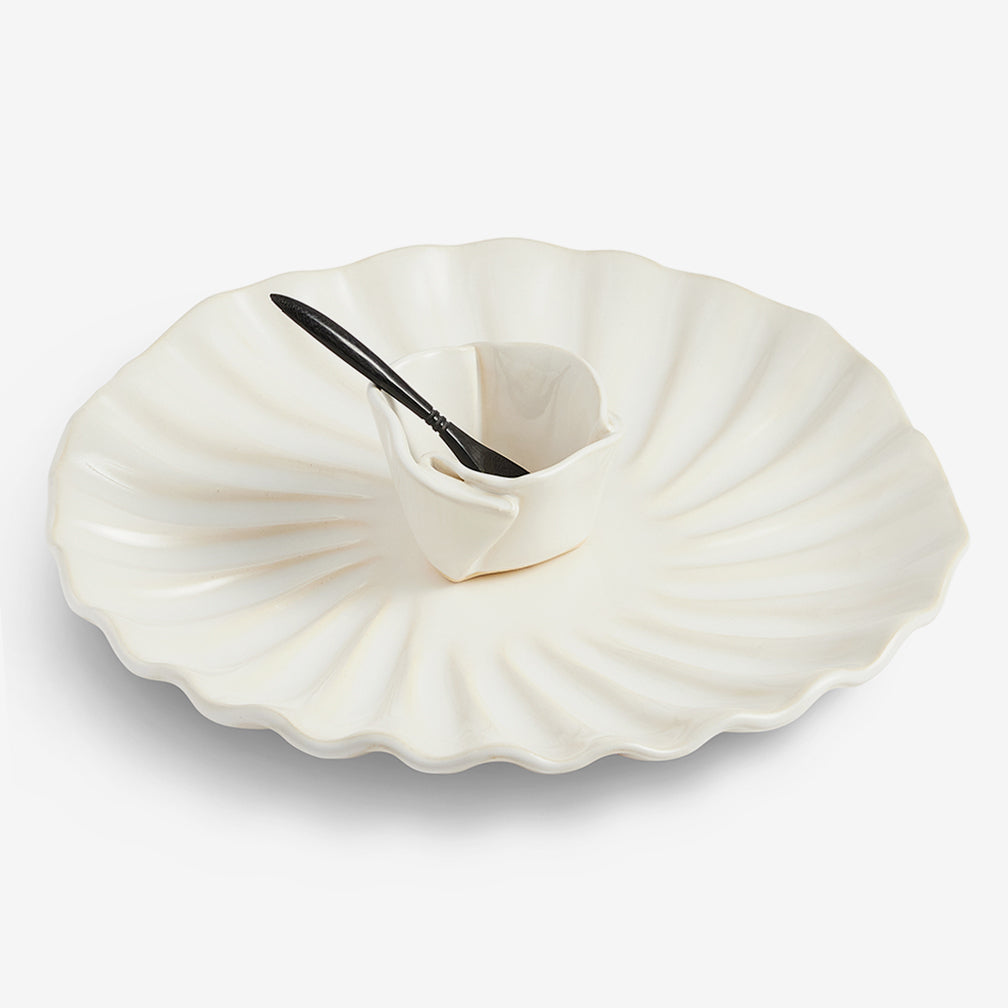 Hilborn Pottery Design: Wavy Set: Simply White