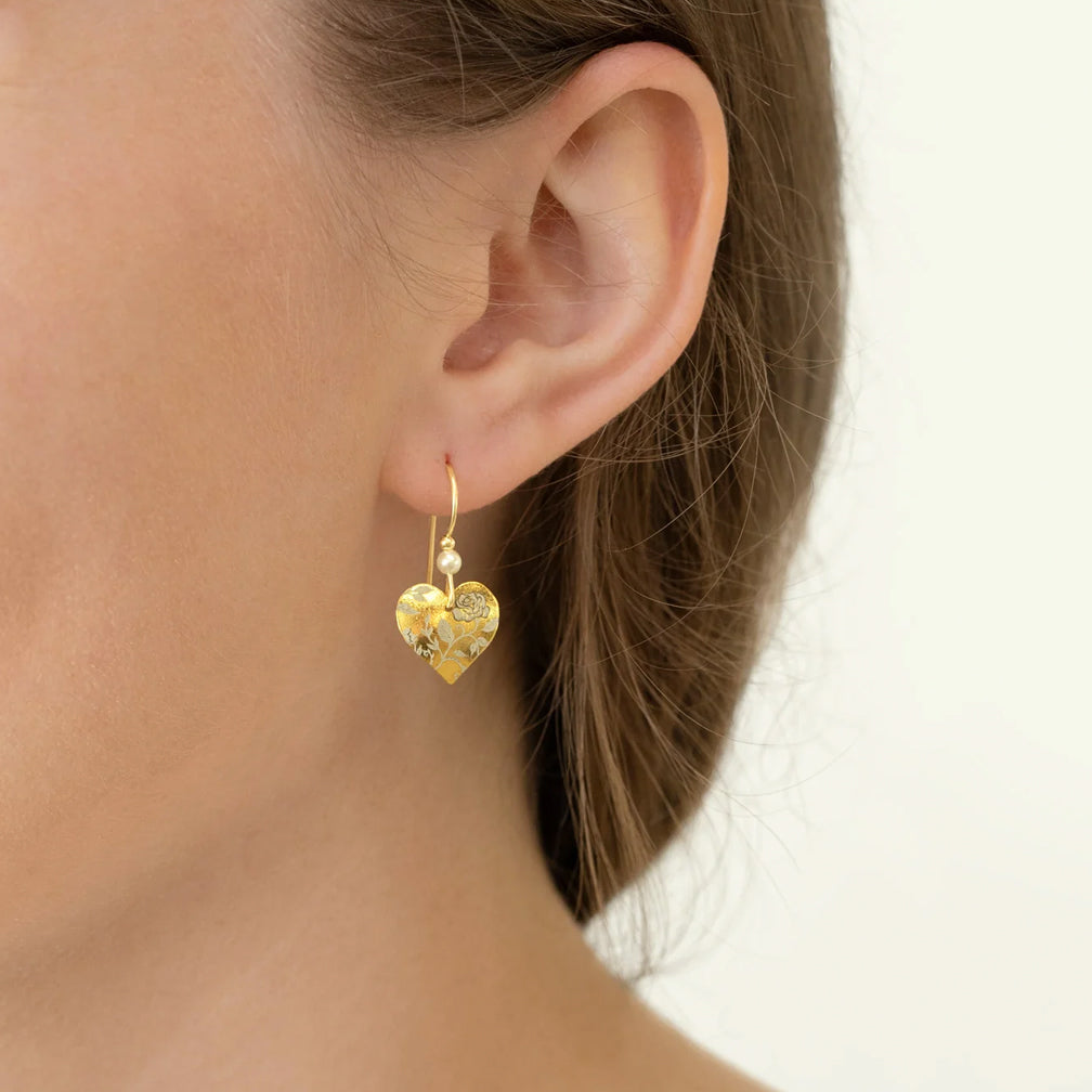 Holly Yashi: Budding Heart Earrings