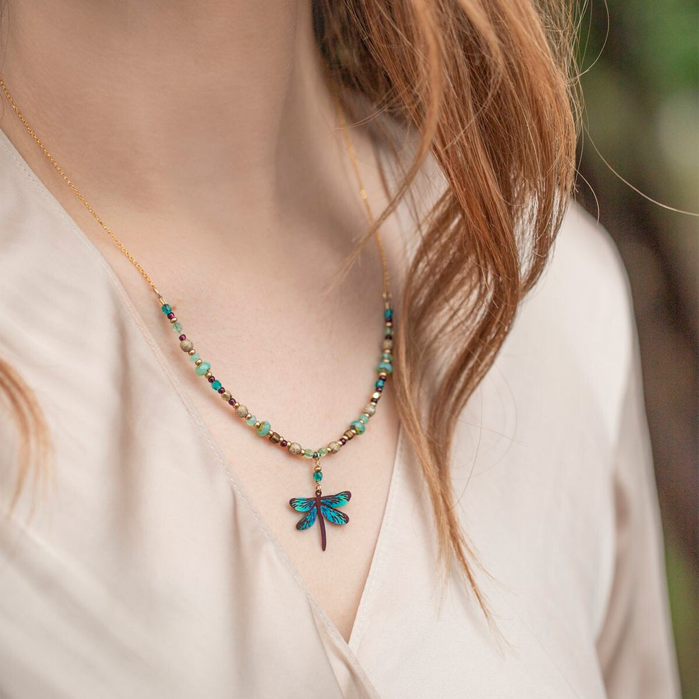 Holly Yashi: Dragonfly Dreams Beaded Necklace