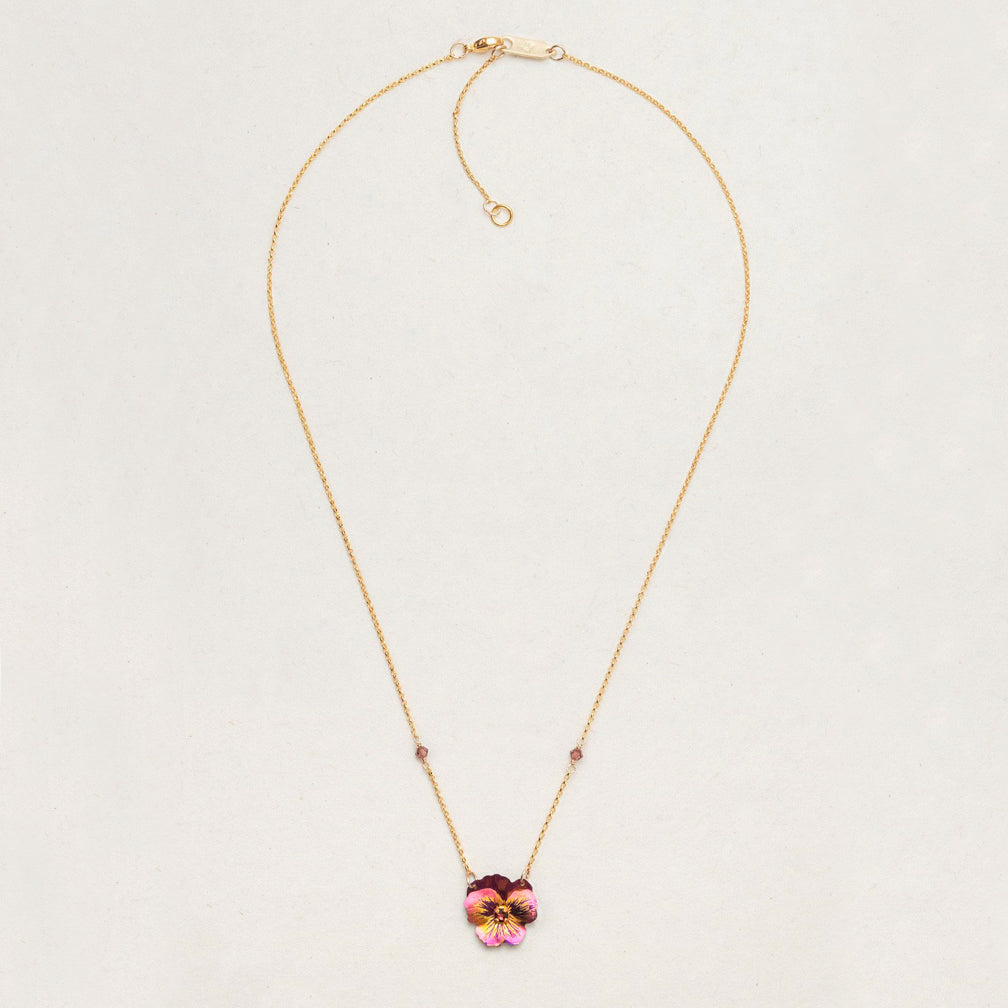 Holly Yashi: Garden Pansy Pendant Necklace