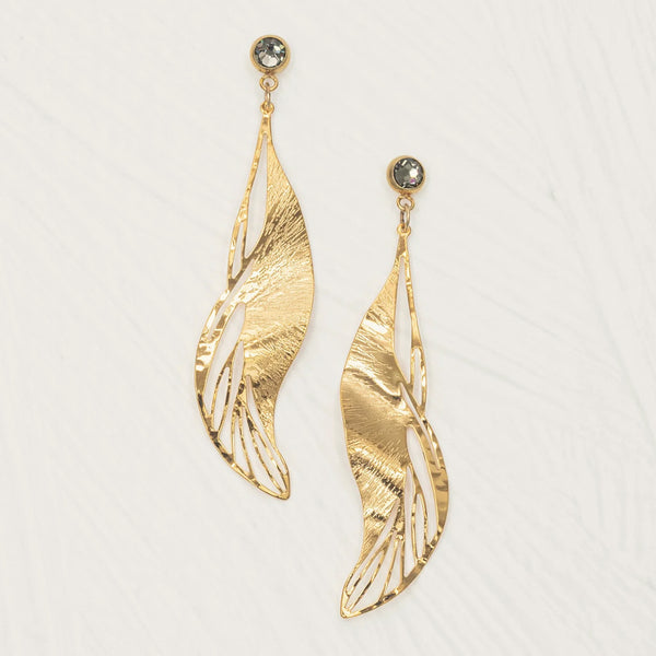 Holly Yashi: Gilded Leaf Post Earrings