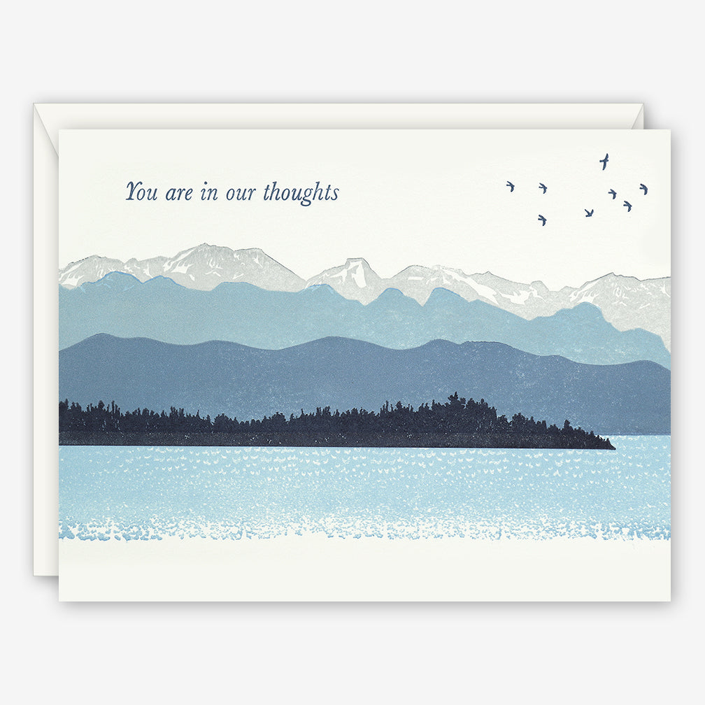 Ilee Papergoods: Sympathy Card: Mountains You Are In Our Thoughts