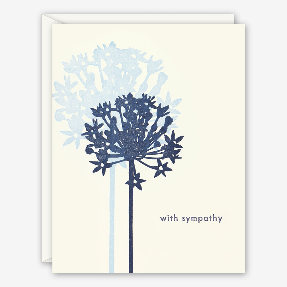 Ilee Papergoods: Sympathy Card: Allium, With Sympathy